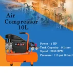 High Effciency 10L Air Compressor with 1HP Motor - Image 3