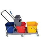 Modern Three Buckets Wringer Trolley Mop 48 Liter Capacity - Image 2