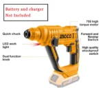 Ingco 13mm Lithium-ion Cordless Rotary Hammer 900RPM (CRHLI1601) - Image 2