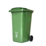 Heavy Duty 240 Liter Plastic Green Dustbin For Outdoor Use