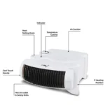 Portable 2000W Electric White Fan Room Heater - Image 3