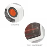 Small Rod 2000Watt White  Room Heater - Image 2