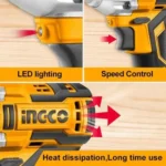 Ingco Lithium-ion Cordless Impact Wrench 1/2 Inch - Image 3
