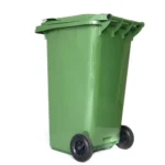 Heavy Duty 240 Liter Plastic Green Dustbin For Outdoor Use - Image 3
