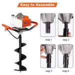 Neptune 63CC Earth Auger Machine with 12inch Auger Bit, Two Man Operated - Image 2