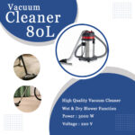Heavy Duty Wet & Dry Vacuum Cleaner, 80 Liter Capacity - Image 6
