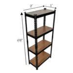 Fancy boltless laminated Steel Rack 4 Shelves, 4'6inch(H) x 2'(W) x 1'(D) - Image 2