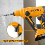 Ingco 13mm Lithium-ion Cordless Rotary Hammer 900RPM (CRHLI1601) - Image 4