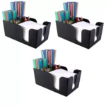 Airdue Set of 3 Plastic Bar Caddy Organizers