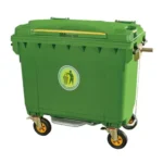 Heavy Duty UV Protected Plastic Big Green Dustbin, 660 Liter - Image 2