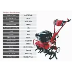 Heavy Duty 6HP Petrol Agricultural Power Cultivator, Recoil Start - Image 3