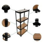 Fancy boltless laminated Steel Rack 4 Shelves, 4'6inch(H) x 2'(W) x 1'(D) - Image 3