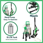Manual Cow Milking Machine Hand Operated 15 Ltr