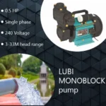 Lubi 0.5HP Self Priming Monoblock Pump, MDH-27SF - Image 3