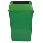 Heavy Duty Push Type Green Dustbin, 60 Liter Capacity - Image 2