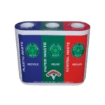 Heavy Duty Color-Coded Trio Fibreplast Waste Bin, 40 Liter