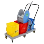Modern Three Buckets Wringer Trolley Mop 48 Liter Capacity