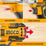 Ingco Lithium-ion Cordless Impact Driver 1/4 inch - Image 5