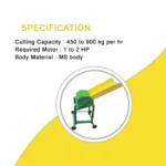 Tiger Chaff Cutter 800 kg per hr with 2 HP Motor - Image 2