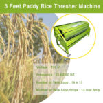 3 Feet Paddy Rice Thresher Machine With 0.5 HP Crompton Motor - Image 3