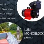 1HP Self Priming Monoblock Pump 1 x 1 inch, Aluminium Winding - Image 3
