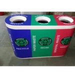 Heavy Duty Color-Coded Trio Fibreplast Waste Bin, 40 Liter - Image 2