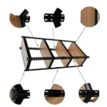 Fancy boltless laminated Steel Rack 5 Shelves,  5'3inch(H) x 2'8inch(W) x 1'4inch(D) - Image 3