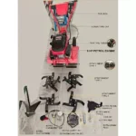 Heavy Duty 6HP Petrol Agricultural Power Cultivator, Recoil Start - Image 2