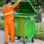 Heavy Duty UV Protected Plastic Big Green Dustbin, 660 Liter - Image 3